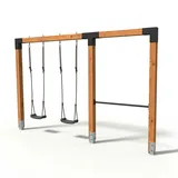 EXIT TOYS Schaukeln EXIT Linea Robust 110 Holz-Doppel-Schaukel mit Reckstange
