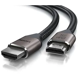 Primewire 8k HDMI Kabel 2.1 UHD II, 8k @ 120 Hz mit DSC, 7680 x 4320, 2k 4k Ethernet, HDR eARC VRR ALLM, kompatibel zu Blu Ray PS4 PS5 - 3 m