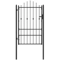 vidaXL Gartentor 150 x 88 cm Schwarz/Stahl