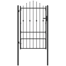 vidaXL Gartentor 150 x 88 cm Schwarz/Stahl