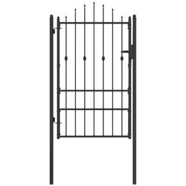vidaXL Gartentor 150 x 88 cm Schwarz/Stahl