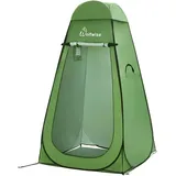 WolfWise Pop-Up Duschzelt UV-Schutz, Toilettenzelt, Umkleidezelt, Tragbar Camping Duschkabine Mobile Umkleidekabine Outdoor Klozelt, Privatzelt Lagerzelt für Wandern Strand, Groß Grün