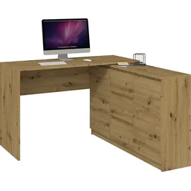 Top e shop Topeshop 2D3S ARTISAN, Eiche, 3 Schublade(n), Partikelbord, Einfarbig, Modern, Partikelbord - Braun