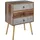 Beliani Nachtschrank Batley 60 x 39 x 82 cm Braun/Grau
