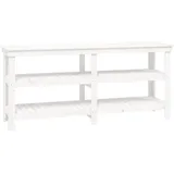 vidaXL Werkbank Weiß 181x50x80 cm Massivholz Kiefer