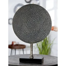 Casablanca by Gilde GILDE Dekoaufsteller "Round" in Silber - (B)31 x (H)45 x (T)10 cm | Gr.: onesize