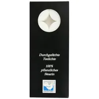 Kerzenfarm Hahn Stearin Teelicht Set 10 St. weiß