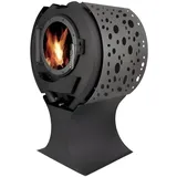 Kaminofen France Turbo Sofia 8 Mond Standfuß Colonne - Schwarz