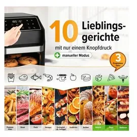 GOURMETmaxx Heißluft-Ofen 13606 12 l 1700W Schwarz