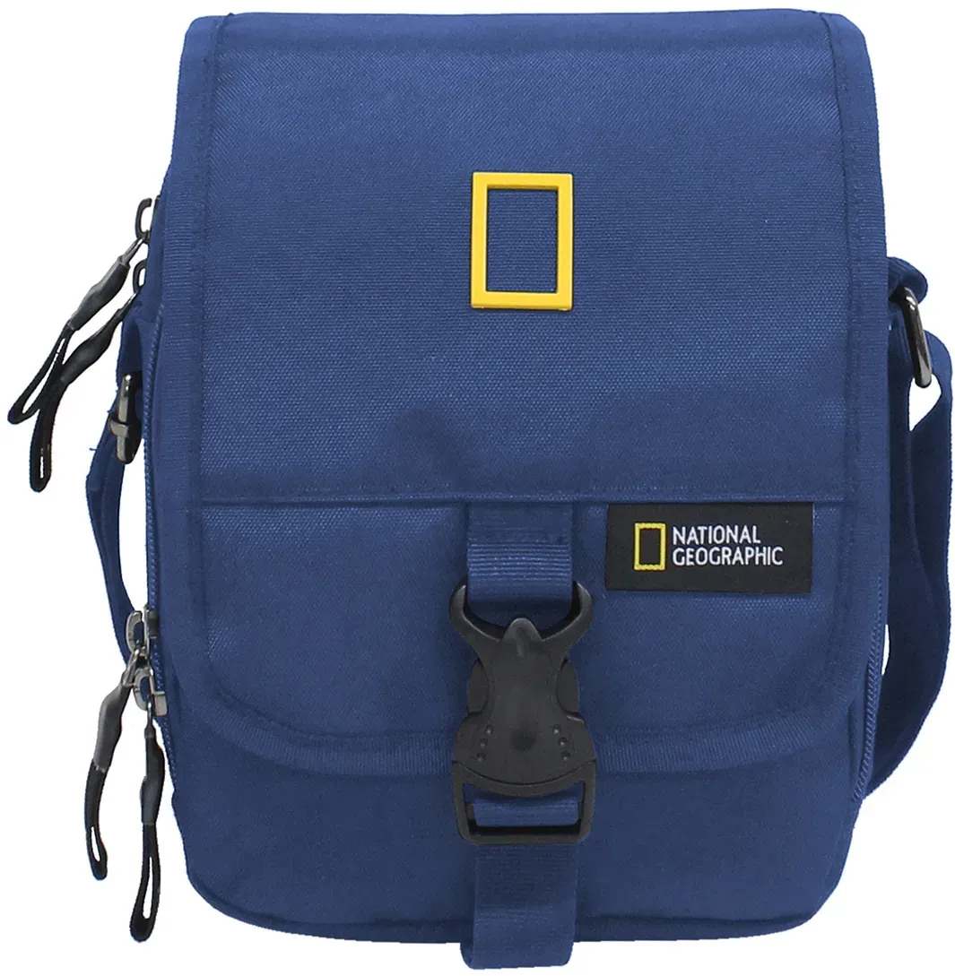 Schultertasche NATIONAL GEOGRAPHIC "Recovery" Gr. B/H/T: 10cm x 23.00cm x 17cm, blau Damen Taschen mit verstecktem Reißverschlussfach