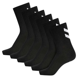 hummel Hmlchevron 6-pack sokken Sock, Schwarz, 12 EU