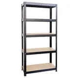 Karat Schwerlastregal Stahl 180 x 90 x 45 cm schwarz