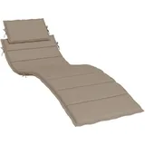 vidaXL Sonnenliegen-Auflage 186 x 58 x 4 cm Taupe