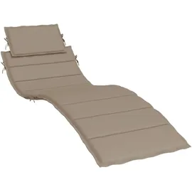 vidaXL Sonnenliegen-Auflage 186 x 58 x 4 cm Taupe