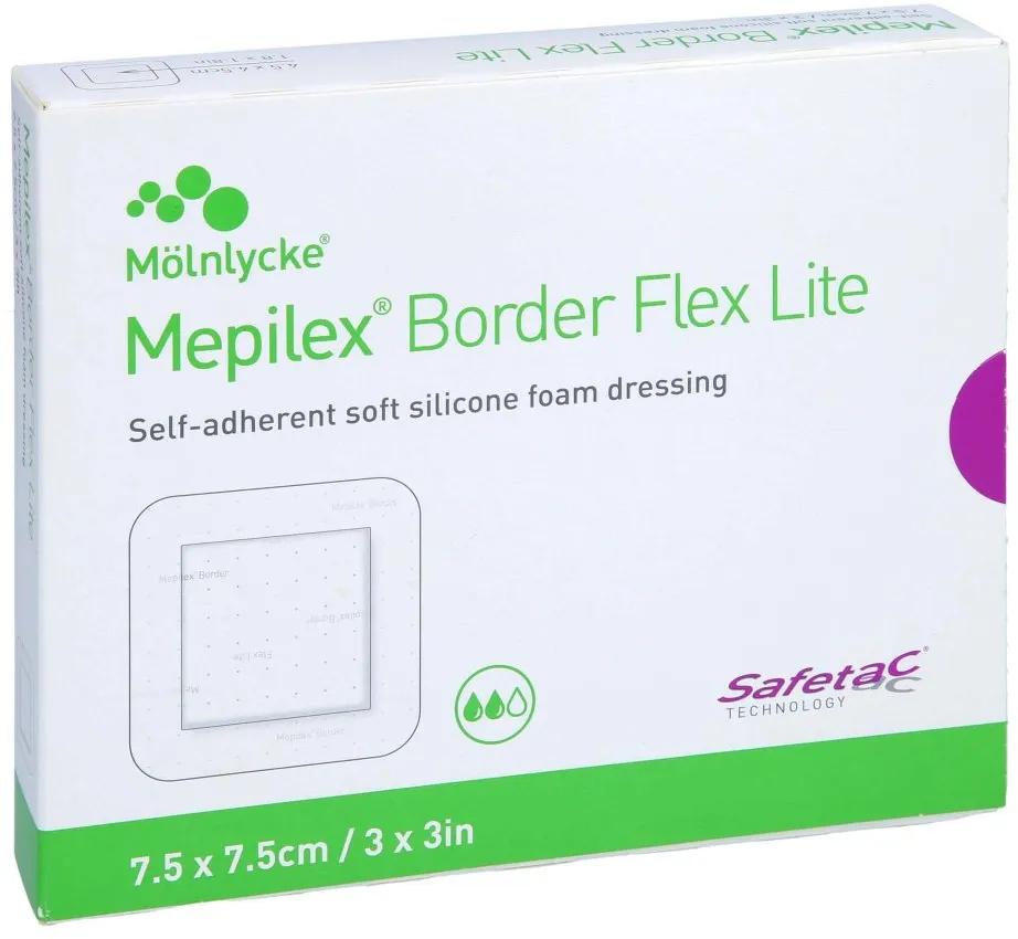 Mepilex Border Flex Lite Schaumverband 7,5x7,5 Cm