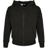 URBAN CLASSICS Girls Organic Terry Zip Hoody in schwarz Größe 122/128