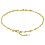 trendor 50507 Fußkettchen 333 Gold Singapur-Muster Breite 2,4 mm