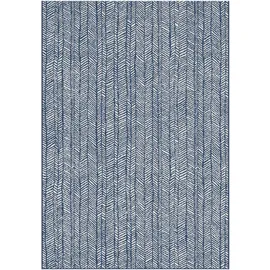 Steffensmeier Outdoorteppich, Blau, Textil, Gestreift, Rechteckig, 200x290 cm, wasserabweisend, Teppiche & Böden, Teppiche, Outdoorteppiche