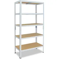 Shelfplaza HOME Schwerlastregal in weiß mit 5 Böden und