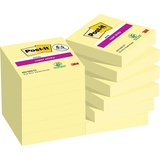 Post-it 8 + 4 GRATIS: Post-it® Super Sticky Notes Haftnotizen extrastark gelb 8 Blöcke + GRATIS 4 Blöcke