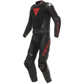 Dainese Demon Sprint 2-Teiler Motorrad Lederkombi schwarz-rot, Größe 50