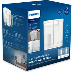 Philips Philip AWP2980WH/31 Sofort-Wasserfilter, gefiltertes Wasser per Knopfdruck, aufladbar via USB-C