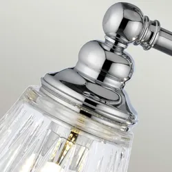 Licht-Erlebnisse Wandaußenleuchte BAREN Chrom poliert, Transparent, Stahl, Glas, 4x G9 mit 3W LE121220
