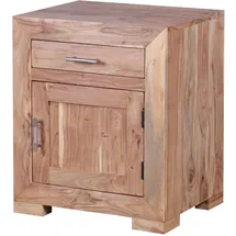 FineBuy Nachtschrank SuVa3537_1 50 x 40 x 60 cm Braun