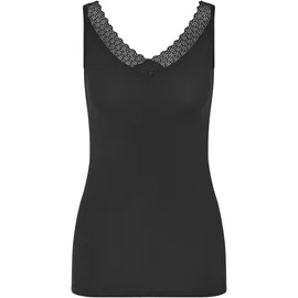 Triumph Tanktop mit Spitzenbesatz Modell 'Feel of Modal', Black, L