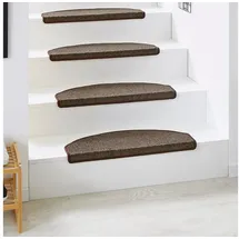Andiamo Stufenmatte »Casablanca, Made in Netherlands«, halbrund, 6,5 mm Höhe, Uni Farben, selbstklebend, strapazierfähig, 15 Stück in einem Set braun