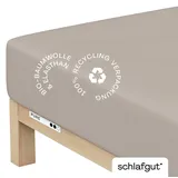schlafgut Pure Baumwolle 90 x 190 - 100 x 220 cm sand mid