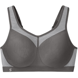 GLAMORISE Nahtloser Sport-BH für hohe Belastung - Grau Unterwäsche   Damen 