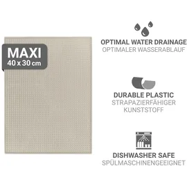 Wenko Abtropfmatte Modell Maxi 40 x 1 x 30 cm Beige