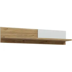 Wandboard FORTE "Saitama", grau (mauvella eiche, secret grau), B:124,8cm H:25,6cm T:21,9cm, Spanplatte, Regale