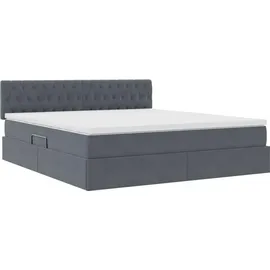 vidaXL Bett 180 x 200 cm Dunkelgrau