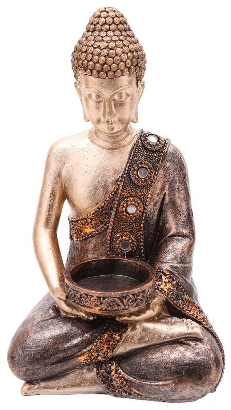 Thai-Buddha Ornament Teelichthalter Kerzenhalter