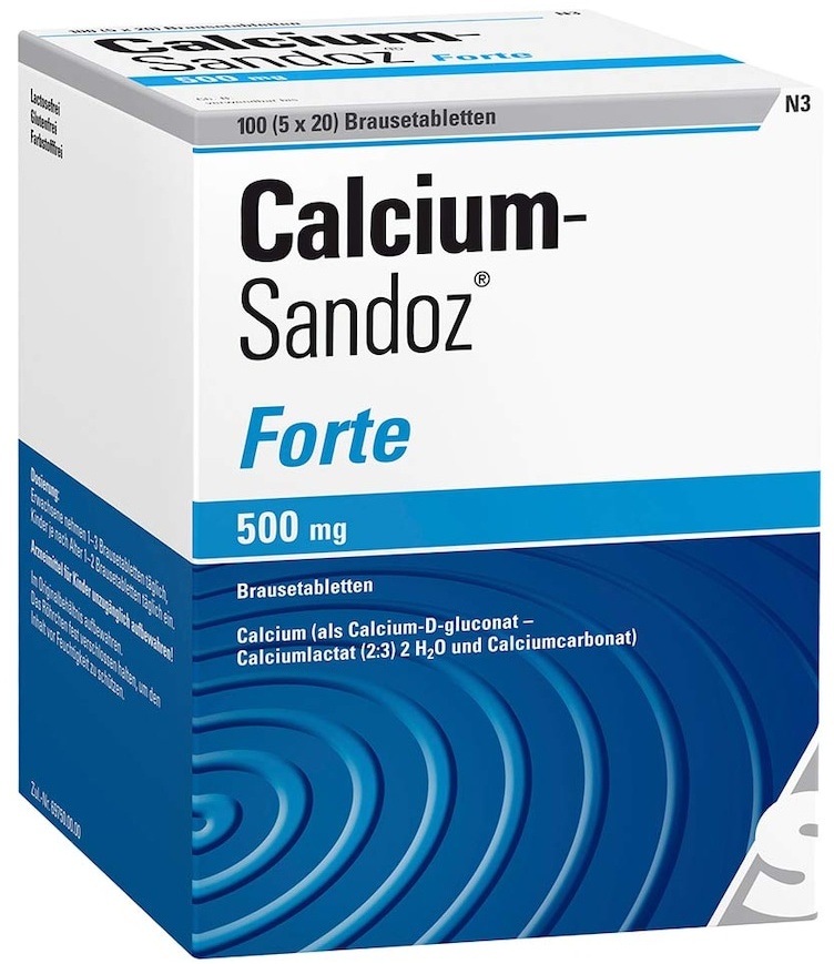 Calcium Sandoz forte Brausetabletten Zusätzliches Sortiment