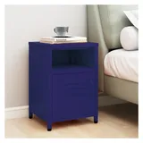 vidaXL Nachtschrank Marineblau 35 x 35 x 51 cm Stahl