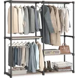Songmics Garderobenständer offen 138 x 43 x 182 cm Braun