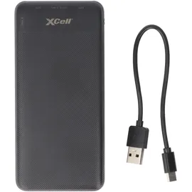 XCell Powerbank X10000PD mit 10.000mAh Kapazität, USB-C PD3.0, Quick-Charge, LED-Display, 2x USB-Ausgang 1x USB-C-Ausgang