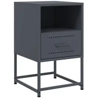 VidaXL Nachttisch Anthrazit 36x39x60,5 cm Stahl
