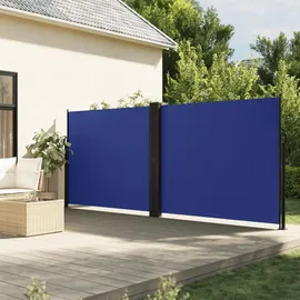 furnicato Seitenmarkise 160 x 600 cm Blau Polyester