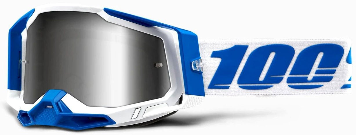 100 Percent Racecraft 2 Isola S22, lunettes de soleil miroir - Bleu/Blanc Bleu Réfléchissant