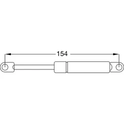 Gasdruckfeder 300 N, 154 mm