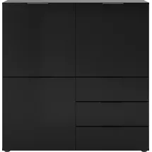 FMD Kommode Dark 99,1 x 101,2 x 31,5 cm Schwarz