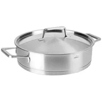 Lacor 45624 Pfanne mit Deckel Foodie 24x6.5cm, Edelstahl, Grey, 32 x 26 x 9 cm
