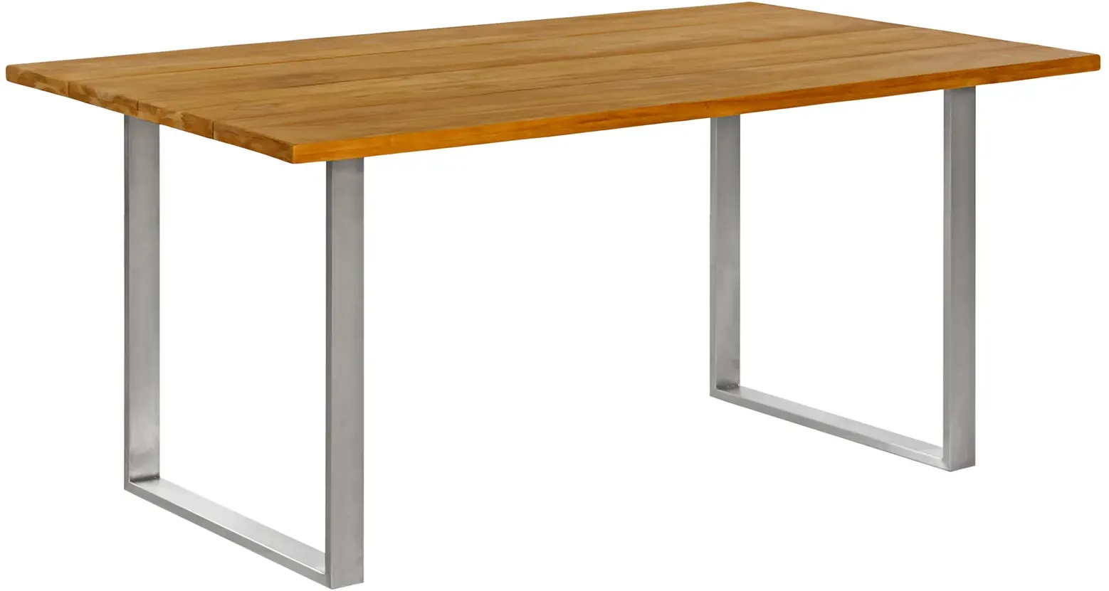 Gartentisch Monza Edelstahl Teakholz 160x100x76 cm