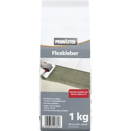 Primaster Flexkleber Grau 1 kg Fliesenkleber für Wand- & Bodenfließen Innen&Außen