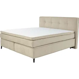 Jockenhöfer Gruppe Boxspringbett »Capello, 7-Zonen-TTFK-Matratze« 7-Zonen-TTFK-Matratze, KS-Topper, verschiedene Härtegrade wählbar, beige