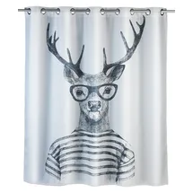 Wenko Duschvorhang Mr. Deer Flex 180 x 200 cm weiß